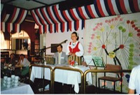 Annikki Rajala kesätapahtumassa Virroilla 2.8.1986